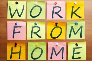 Work from home ad made by post it